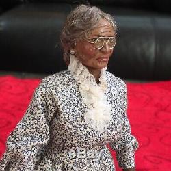 Artisan Glenda Hooker Miniature Dollhouse Sculpted 112 Doll Black Elderly