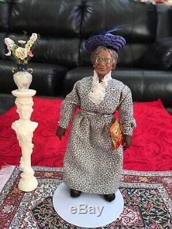Artisan Glenda Hooker Miniature Dollhouse Sculpted 112 Doll Black Elderly