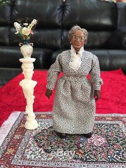 Artisan Glenda Hooker Miniature Dollhouse Sculpted 112 Doll Black Elderly