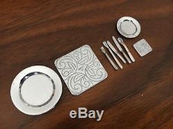 Artisan Made Sterling Silver Table Set 73 PCS Plates, Utencils, Etc 112