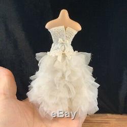Artisan Wedding Dress On Mannequin Dress form Dollhouse Miniature 1/12 Scale