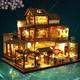 Assembled Doll House Kits Diy Dollhouses Miniature Home Decor Educational Toy