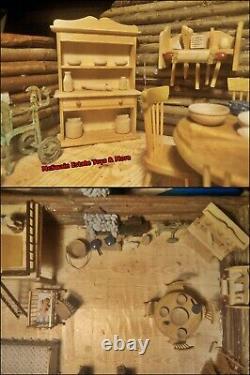 BUY IT NOW! Handcrafted / Handmade Miniature Dollhouse, Real Tree Log Cabin