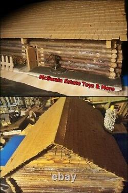 BUY IT NOW! Handcrafted / Handmade Miniature Dollhouse, Real Tree Log Cabin