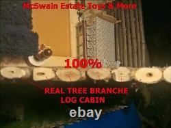 BUY IT NOW! Handcrafted / Handmade Miniature Dollhouse, Real Tree Log Cabin
