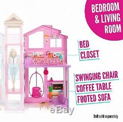 Barbie DLY32 Estate Three-Story Town House Colourful and Bright Doll House