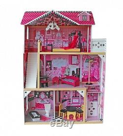 Barbie Doll House Wooden Furniture and Accessories Included Girls Toy