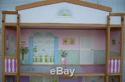 Barbie Doll Size 4 Story Wooden Doll House New In Factory Carton