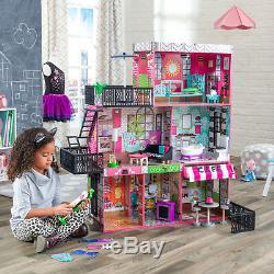 Barbie Size Loft Dollhouse Furniture Girls Playhouse 25 fashionable Accessories