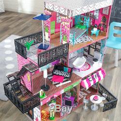 Barbie Size Loft Dollhouse Furniture Girls Playhouse 25 fashionable Accessories