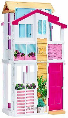 Barbie Three Story Townhouse Childrens Doll House Playset