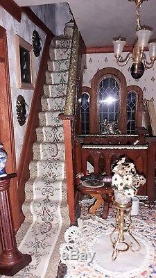 Beacon Hill 3 Story Dolls House Mansion 1/12 Scale Decorated & Furnished