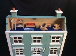 Beautiful 4storey Georgian Wooden Dolls House Complete With Furniture