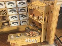 Beautiful ANTIQUE GOTTSCHALK Food Market SHOP wood DOLLHOUSE ROOM BOX 1/12