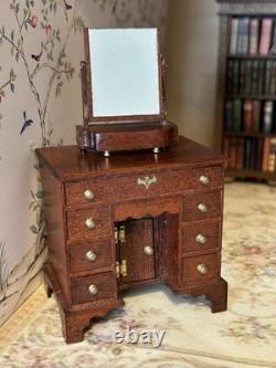 Beautiful Artisan Dressing Table 112 Escutcheon Miniatures Signed. Dolls House