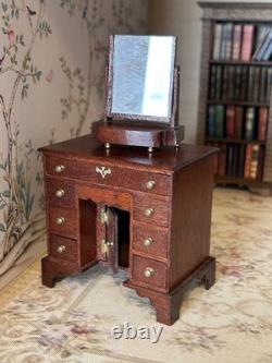 Beautiful Artisan Dressing Table 112 Escutcheon Miniatures Signed. Dolls House