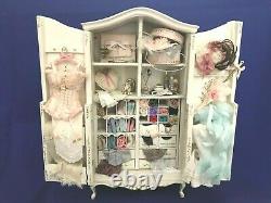 Beautiful Dollhouse Miniature Artist Filled Armoire By Bespaq