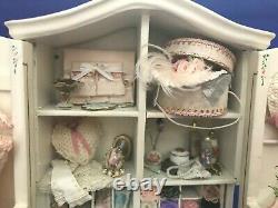 Beautiful Dollhouse Miniature Artist Filled Armoire By Bespaq