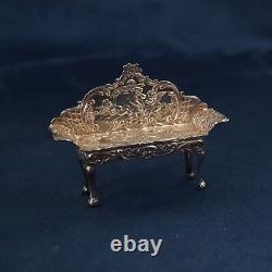 Beautiful Sterling Silver Miniature Doll House Furniture READ Free Ship USA