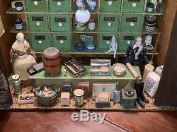 Best Antique German Miniature Country Store Diorama Doll House