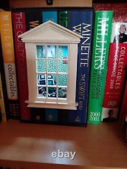 Book Nook miniature room, Dolls house window, Cosy chair in library, Booknook