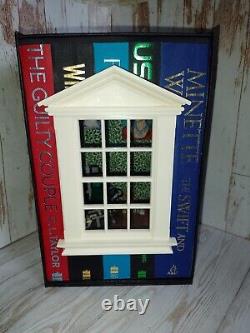 Book Nook miniature room, Dolls house window, Cosy chair in library, Booknook