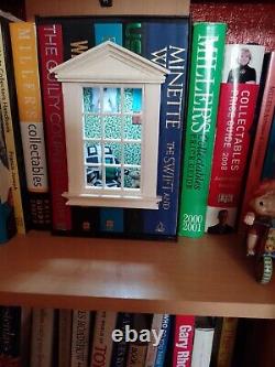 Book Nook miniature room, Dolls house window, Cosy chair in library, Booknook