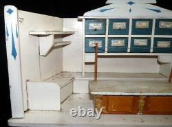 C. 1900 ANTIQUE GERMAN GROCERY 112 DOLLHOUSE Room Box Diorama Store