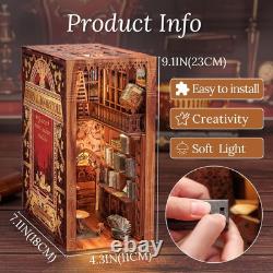 CUTEBEE DIY Book Nook Kit DIY Miniature Dolls House Kit with Furniture and LED