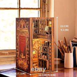 CUTEBEE DIY Book Nook Kit DIY Miniature Dolls House Kit with Furniture and LED