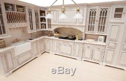 Cambridge Manor Kitchen Set, Whitewash Finish