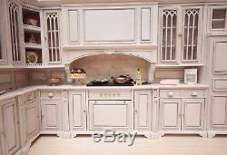 Cambridge Manor Kitchen Set, Whitewash Finish