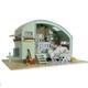 Caravan Travel Miniature Wooden Doll House Diy Kit With Music Box & Cover Gift