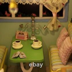Caravan Travel Miniature Wooden Doll House DIY Kit with Music Box & Cover Gift