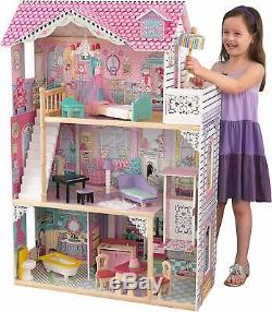 Casa De Muñecas Grande Con Juego De Mueble Niñas Dollhouse With Furniture Girls