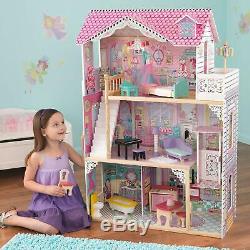Casa De Muñecas Grande Con Juego De Mueble Niñas Dollhouse With Furniture Girls