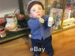 Catherine Muniere Dollhouse Toddler Boy Blowing Bubbles