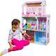 Childrens Luxury Girls Wooden Toy Dolls House With 15 Piece Accessory Set New