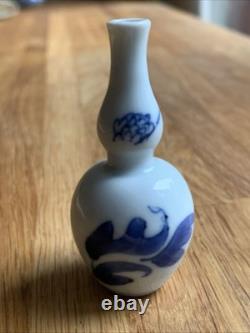 Chinese Kangxi Miniature Vase Blue& White C1700 Hatcher Cargo Dutch Dolls House