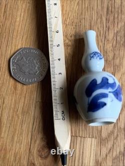 Chinese Kangxi Miniature Vase Blue& White C1700 Hatcher Cargo Dutch Dolls House