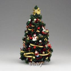 Christmas Tree Red Gold dhs49123 Doll House Shoppe Miniature