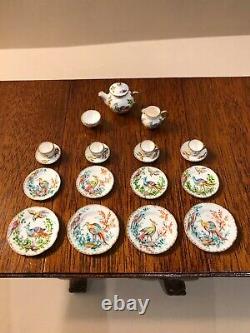 Christopher Whitford Dollhouse Miniature Hand painted Porcelain Tea Set 112