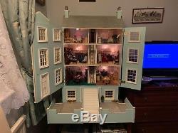 Classical Completely Furnished Large Wooden Dolls House Collectors Item