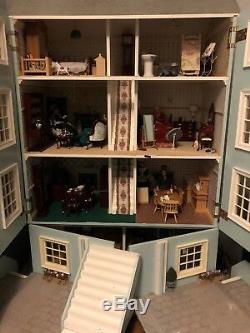 Classical Completely Furnished Large Wooden Dolls House Collectors Item