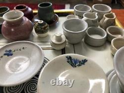 Collection of Miniature or Doll House Dishes & Decorative Pottery