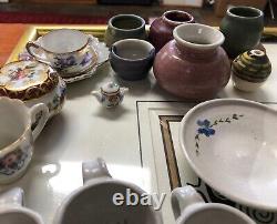 Collection of Miniature or Doll House Dishes & Decorative Pottery