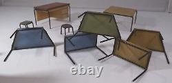 Collection of Vintage Dolls House Miniature Furniture, 13 Pieces, German Tables