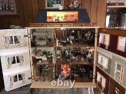 Collectors Georgian Mansion Dolls House 1/12th Fully Furnished Incredible Detail