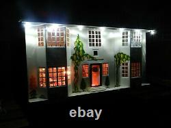 Customised Tri-ang Lunby Christmas Dolls Home House + Furniture No65 + Lighting