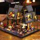 Diy Gothic Dollhouse Kit With Led Light, Collectible Miniature Doll House Toy